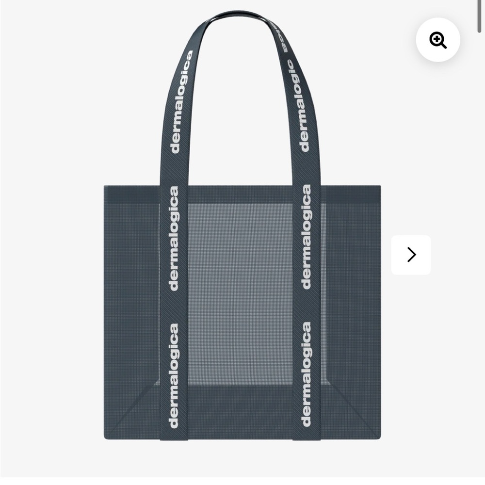 Dermalogica Charcoal Gray Tote with Logo Straps
